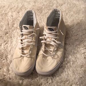 Cream and white vans!